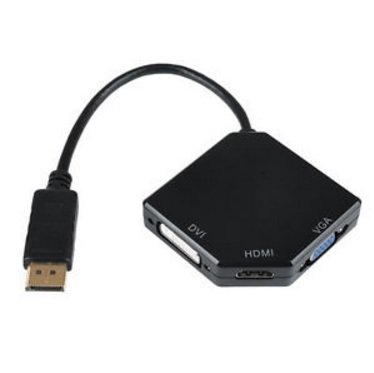 3 In 1 Display Port To HDMI DVI VGA Converter Adapter Cable
