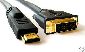 HDMI DVI 1080P Cable Gold Plated Ferrite Core 6ft