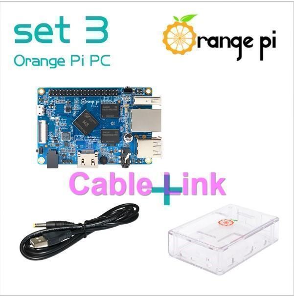 Orange Pi PC Mini Computer Starter Kit (Board+Case+Power Cable)
