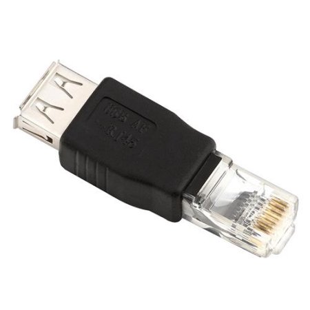 USB (Female) to RJ45 (Male 8P4C) Ethernet Router Modem Adapter