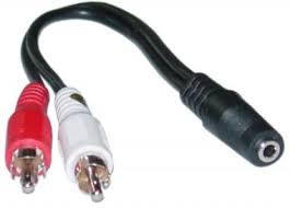 3.5mm Stereo (F) to 2 RCA (M) Adapter Cable