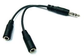 3.5mm Stereo Plug/Two 3.5mm Stereo Jack Cable