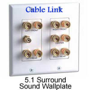 DataComm 5.1 Surround Sound Distribution 2-Gang Wall Plate