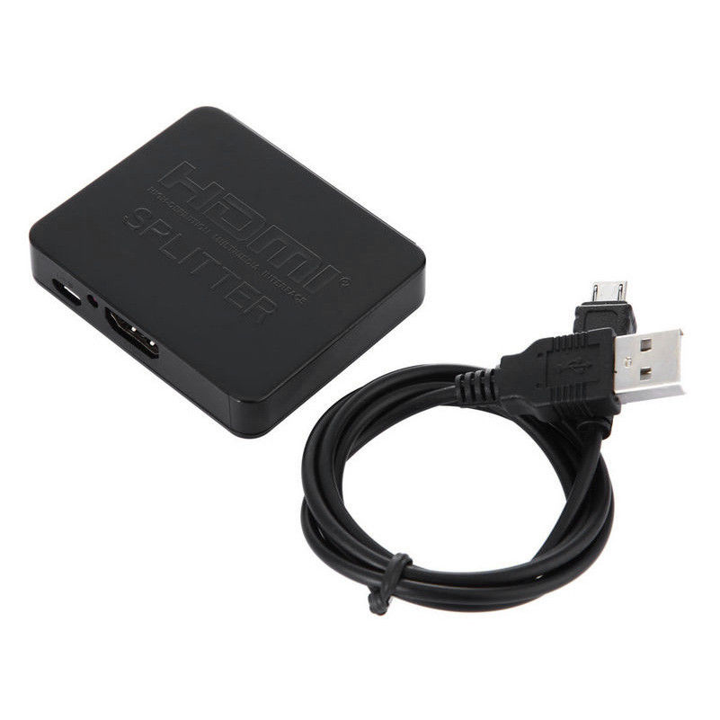 Full HD 1080P Compact HDMI 1X2 2 in 1 Splitter and Repeater 4K