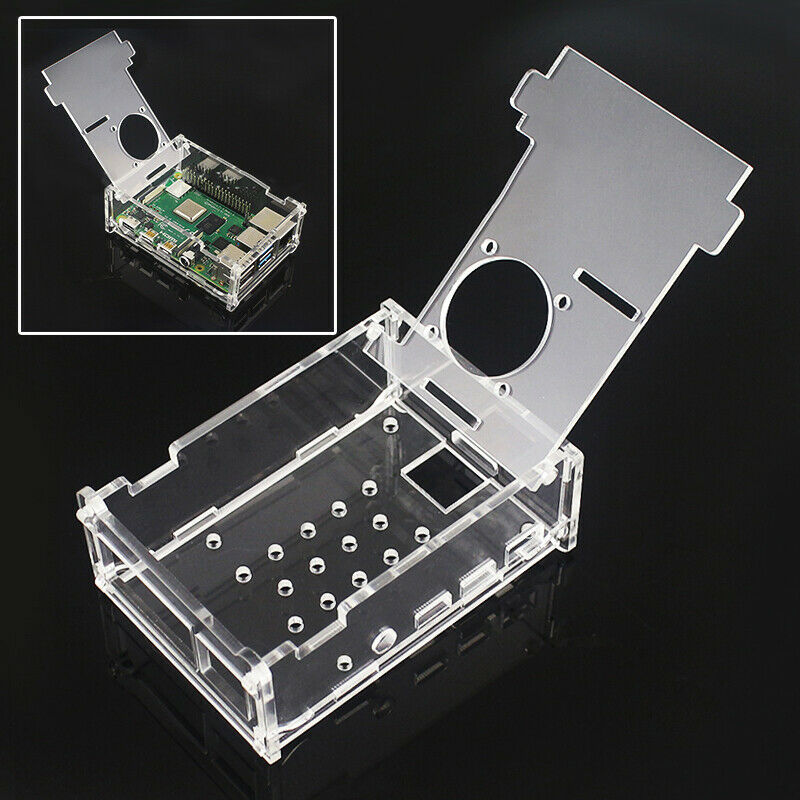 Open Concept Transparent Acrylic Case Raspberry Pi 4 B