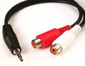 3.5mm Stereo (M) to 2 RCA (F) Adapter Cable