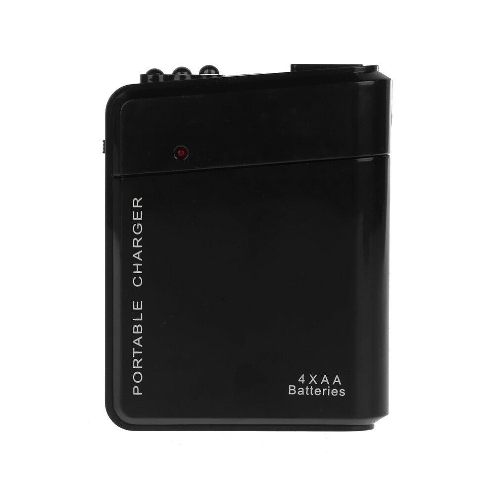 3 in 1 USB 5V 3 LED Mobile Power Bank Case LED 4 AA Battery