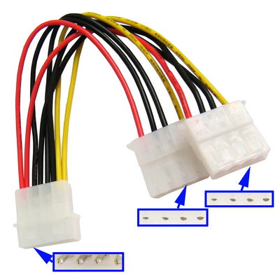 8 inch Power Supply Y Splitter