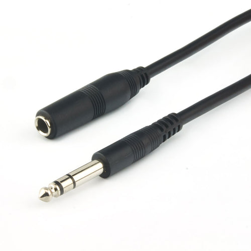 1/4" Stereo TRS Phono Cable, Male to Female, Nickel Plated 15ft
