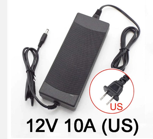 120W AC-DC Power Converter Adapter 12V 10A 5.5mm 2.1mm