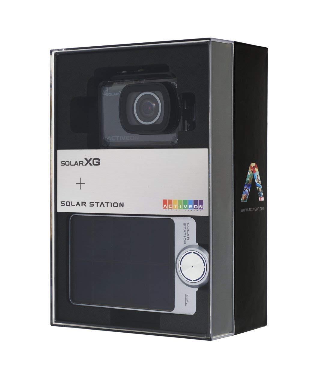 ACTIVEON SOLAR XG, 1080P, 16MP WIFI Action Sport Cam Solar Kit