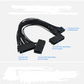 Three Dual PSU Extension Cable ATX 24Pin Power Supply 3PSU