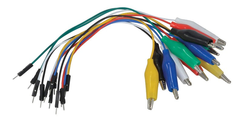 Alligator Clip to Male Jumper Wire Cable for Arduino and Prototy