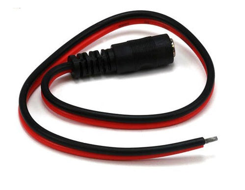 DC Power Pigtail Female Barrel Socket Connection Kit 5.5mm 2.1mm