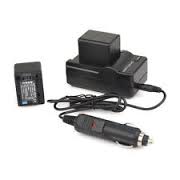 Charger for Canon BP727 Battery 2in Wall & Car