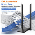 High gain long range 1300Mbps Dual Band Wifi Adapter Dual 6dbi
