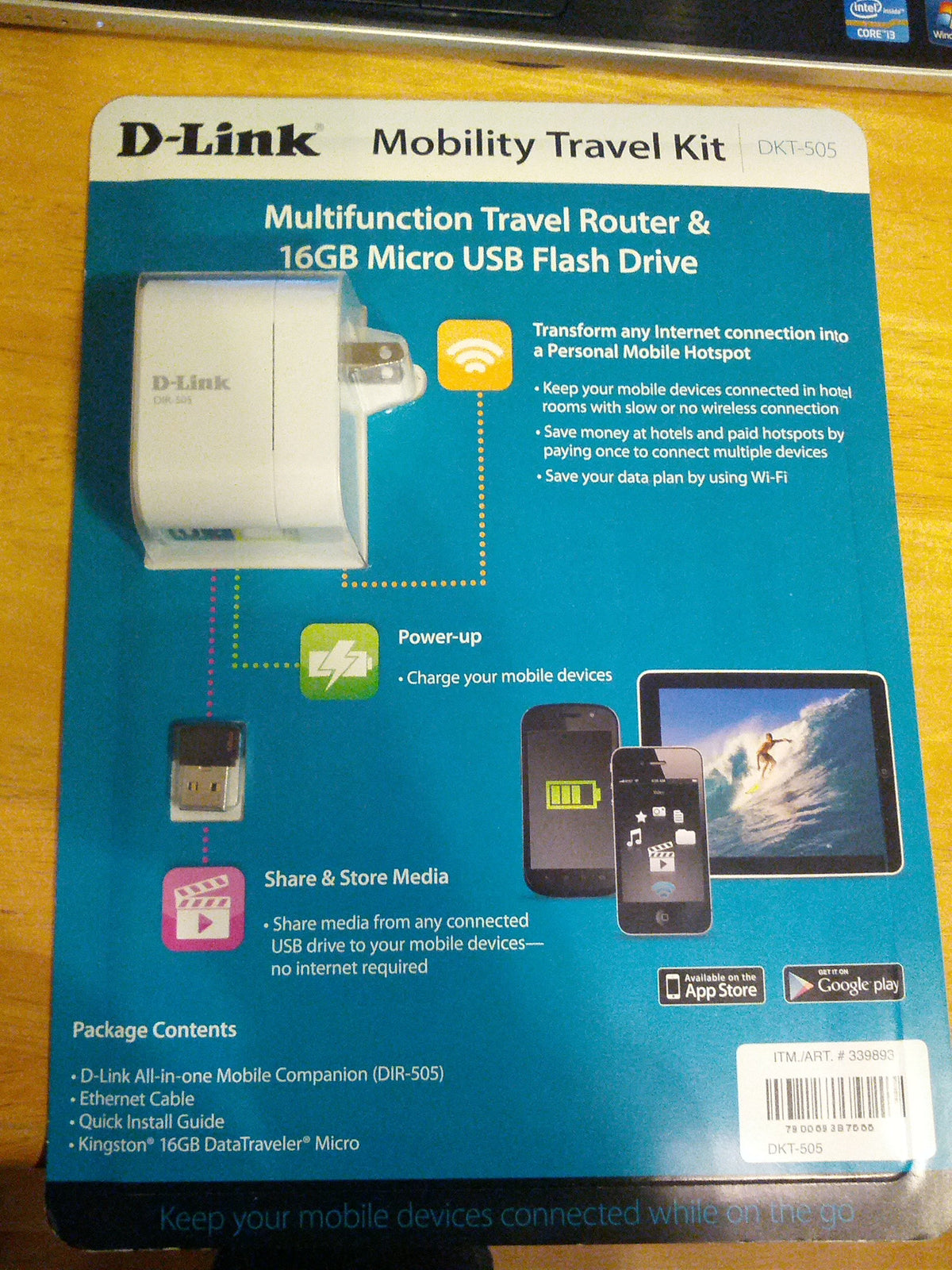 D-Link Mobile Travel Kit DKT-505 (DIR-505 3 in 1, and 16G USB