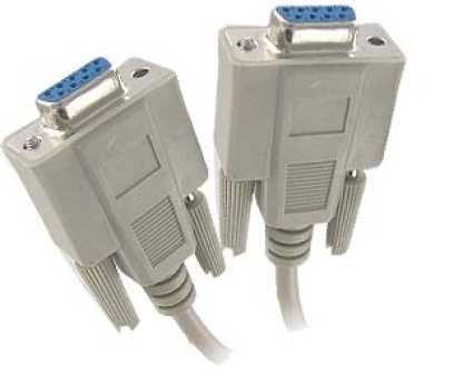 DB9 Null Modem Cable Female to Female 6ft