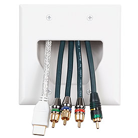 Recessed Wall Plate White 2 Gang