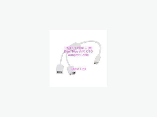 OTG USB 3.1 Type C Dual Port OTG Adapter Cable