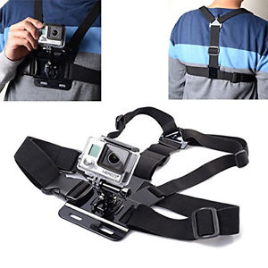 Mount Adjustable Dual Belt Chest Strap For Sports Cam, Gopro