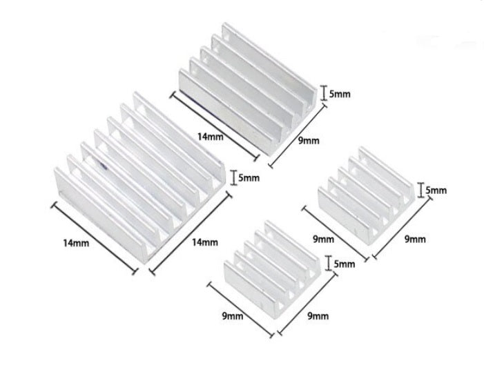 Aluminum Heat Sink Cooler Radiator Set 4 pcs for Raspberry Pi 4