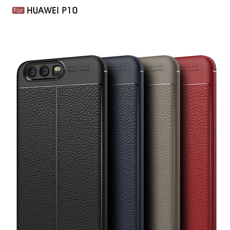 P10 Luxury PU Leather Soft TPU Shockproof Case