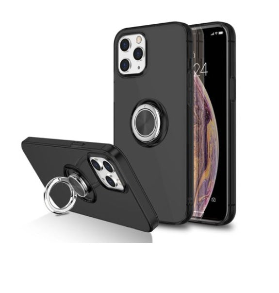 Hybrid Heavy Duty Ring Stand Holder TPU Case for iPhone 12