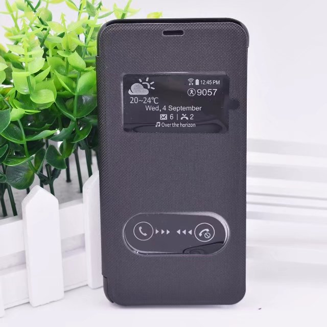 G6 Dual Slide Window Flip PU Leather Stand Case Cover For LG G6