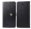 Premium Leather Wallet-Flip Case With Brass Button For K30 2019
