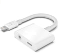 Lightning to Audio and Charging 2 in 1 Earphone Audio Adapter