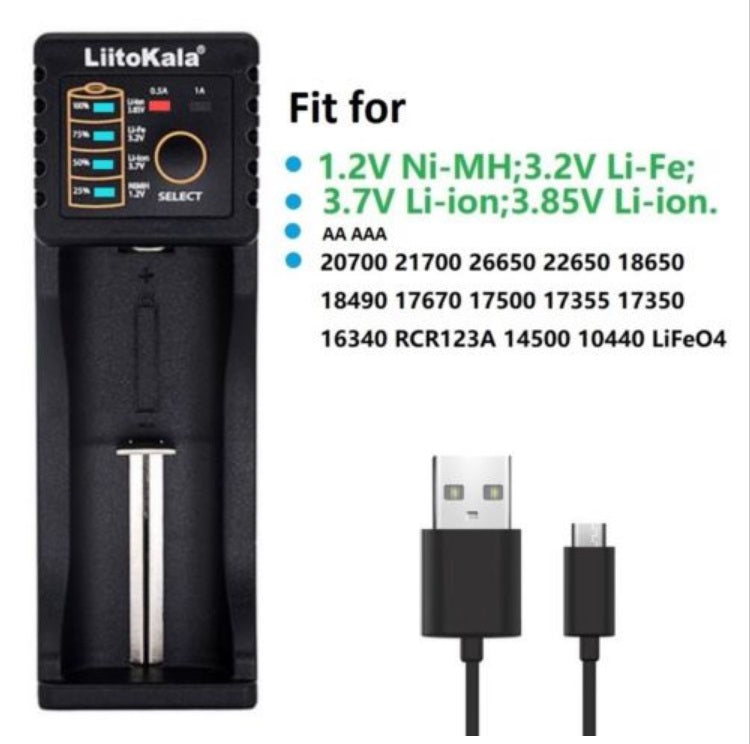 Smart Battery Charger for NiMh Li-ion Li-Fe AA AAA  18650 18500