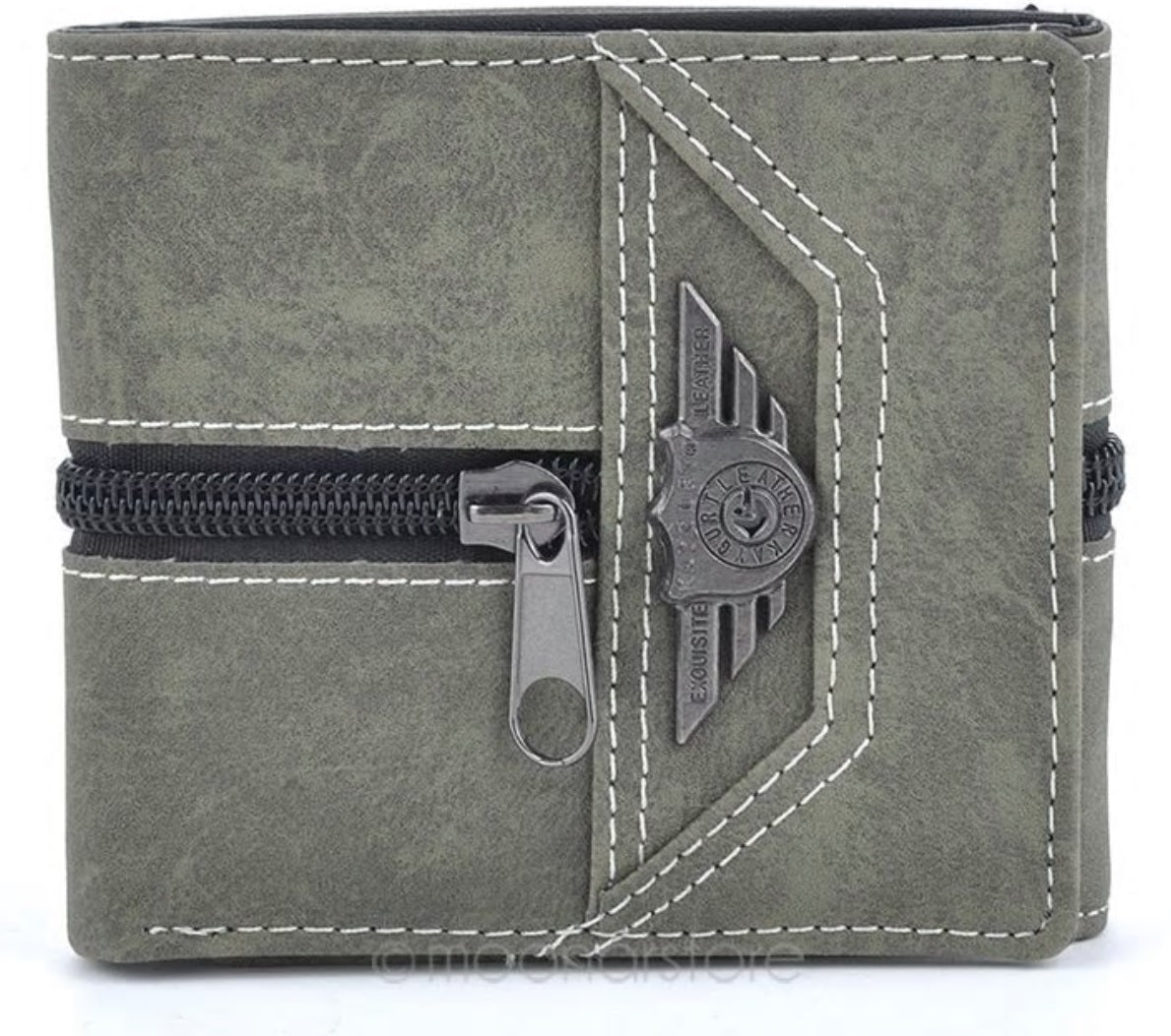 3 Fold Men's Wallet Retro Manmade Canvas Wallet Men Multi-Card W