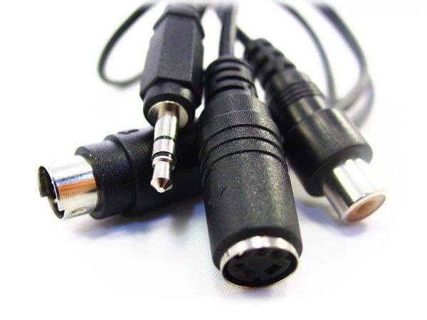 Video Card (Mini DIN 8-pin Male) to S-Video, RCA Composite,