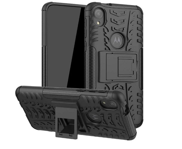 Shockproof Hybrid Rugged Bumper Stand Case Motorola E6
