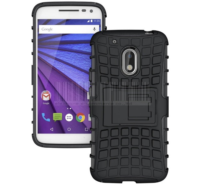 Moto G4 Play Rugged Armor Heavy Duty Hybrid Stand Case