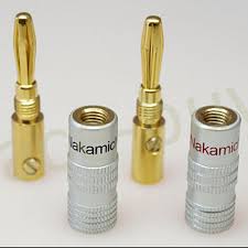 Nakamichi Speaker Banana Plugs Connector 24k Gold (Pair)
