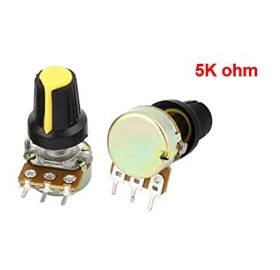 Potentiometer Pot 5K OHM 3 Terminals Linear Taper Rotary B Type