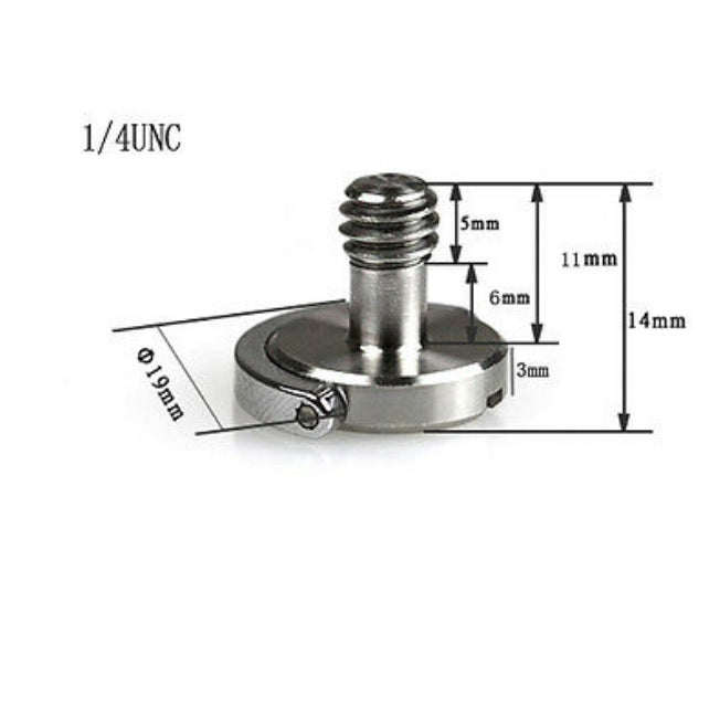 D-Ring Screw for Camera Tripod Monopod Quick Release Plate