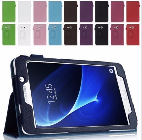 Folio Leather Case Stand for Samsung Galaxy Tab A 7" T280