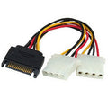Sata to IDE Molex splitter cable 15 Pin(M) to 2 4-Pin(F)