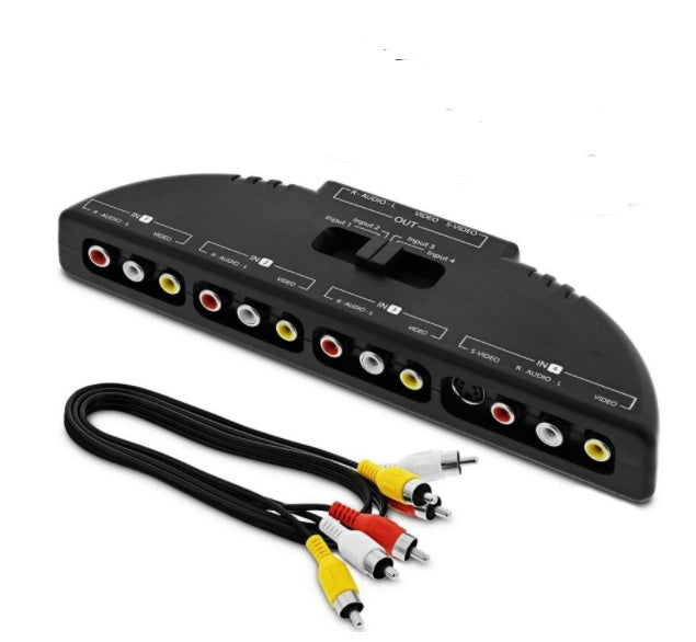 Composite AV Switch Selector 4 Ports 4X1