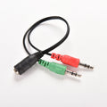 TRRS 3.5mm F to Dual 3.5mm M (headset/earphone+mic) Splitter