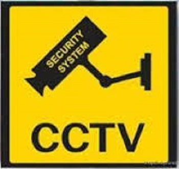 Waterproof Surveillance Camera Warning Sign 100mmx100mm