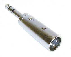 3 pin XLR (M) to 1/4 inch TRS (M) stereo balanced cable adapter