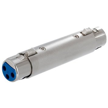 XLR (F) Jack to XLR (F) Jack Microphone Adapter Metal KTV Audio