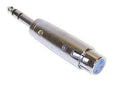 3 pin XLR (F) to 1/4 inch TRS (M) stereo balanced cable adapter