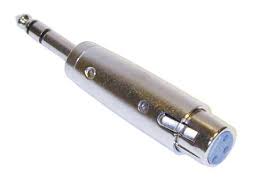 3 pin XLR (F) to 1/4 inch TRS (M) stereo balanced cable adapter