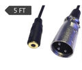 XLR Male To 3.5mm 1/8" Female Audio Extension Cable (150cm)