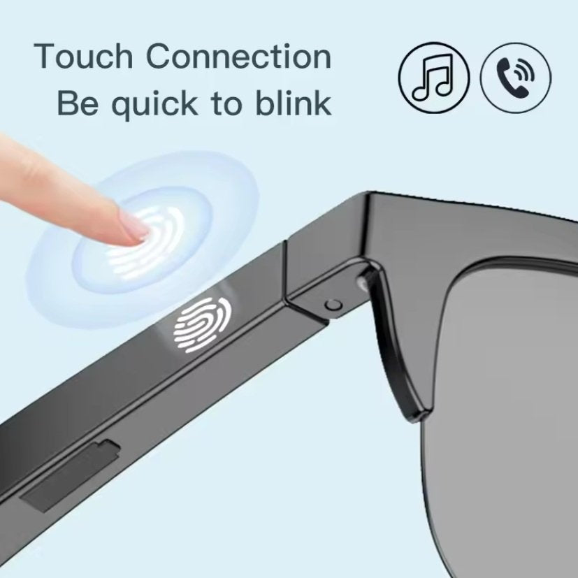 New Stylish Bluetooth Earphone Sunglasses Headphone with Touch Control